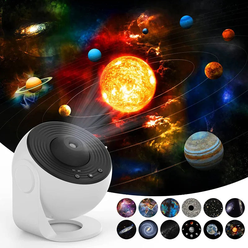 12 IN 1 Planetarium Projector - Night Light - Galaxy/Starry Sky Projector - 360 Rotation