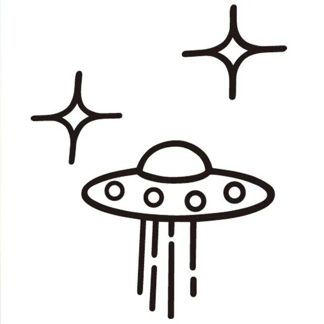 Waterproof Car Sticker - UFO - Decal