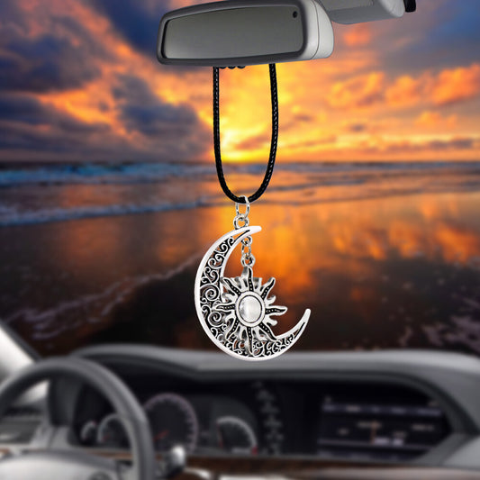Car Pendant - Sun/Moon - Rearview Mirror Decor