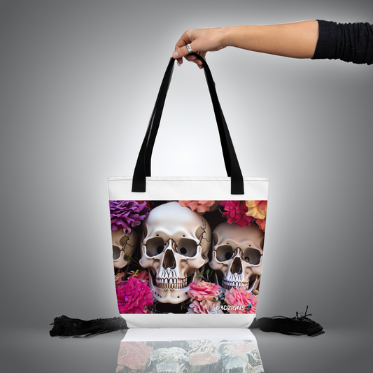 "Skulls & Flowers" - Tote Bag