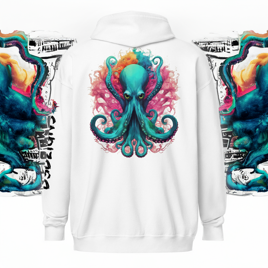 COOL NEW HOODIES - "Octopus" - Unisex Zip Hoodie